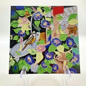 Garden Scene 8" Art Tile, NEW